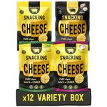 SERIOUS PIG - Crunchy Snacking Cheese Snacks, Keto Friendly, High Protein, Low Carb, Gluten Free, Vegetarian, Pub Snacks, Made from 100% Real Italian Cheese (Variety) (12 x 24g)