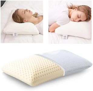 Talatex Talalay 100% Natural Premium Latex Pillow, Helps Relieve Pressure, No Memory Foam Chemicals, Perfect Package Best Gift with Removable Tencel Cover (Medium, 60×40×14CM)