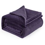 Bedsure Fleece Blanket Queen Size - Versatile Blanket for Bed Fluffy Soft Large Throw, Purple, 220x240cm