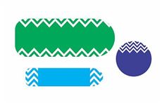 Waterproof Stickers Name labels for Kids Multi Chevron Labels Personalised Name Tags (Set of 42)