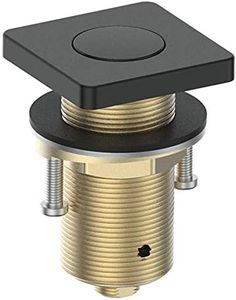 KANARY ALL Brass Square Air Switch Button for Sink Top Counter Top Garbage Disposal Part (Matte Black)