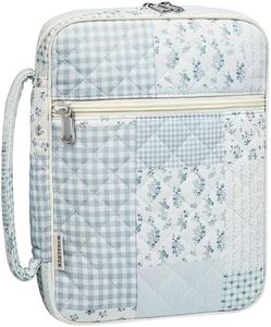 WOBAGMEN Bible Cover Case for Women (greenblue pin, L)