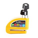 Alarm Disc Brake Lock Motorcycle Anti-Theft Disc Lock Security Alarming System 110dB Security Lock Waterproof for Motorcycle Bike Scooter(Yellow)