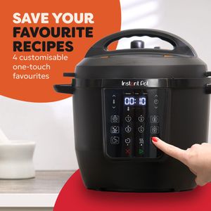 Instant Pot 5.7L 7-in-1 Electric Multicooker – Stainless Steel, Black