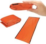 Festival Survival Bag, Bivvy Bag for Sleeping, Camping, Shelter Blanket, Tent, Outdoor Survival Equipment, Large Sleeping Bag Cover, Waterproof Reusable and Portable, High-Visibility Orange