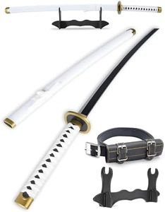 Cold Blade Roronoa Zoro Sword - 41 inches Anime Katana Replica with Belt and Stand - Wado Ichimonji Sword with Authentic Design