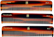 G.B.S PCT Pocket Hair Comb - 5 Inch, Tortoise - Pack of 3 - Great for All Hair Types - Fine Comb Teeth for Thin to Medium Hair - Durable for Every Day Hair Styling and Dressing