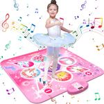 Skirfy Unicorns Dance Mat, Toys for Girls Gift Age 3-8,Electronic Music Dance Pad with 7 Games Mode, Dance Games with Touch Sensitive LED Lights,Birthday Girls Toys Gift