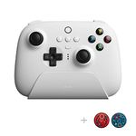 8Bitdo Ultimate 2.4g Wireless Controller with Charging Dock, Pro Gamepad with Back Buttons & Turbo Function for PC Windows, Steam Deck, Android, Raspberry Pi, iPhone, iPad, Mac and Apple TV (White)