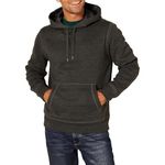 Amazon Essentials Men's Hooded Fleece Sweatshirt (Available in Big & Tall), Charcoal Heather, L