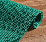 Prisha Cart Anti Skid & Multipurpose Bathroom Mat | Shower Mat | Carpet | Rugs | Rainmat | Swimming Pool Mat || (Aqua, 2x5 Feet)