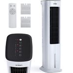 Orkan 5L Evaporative Air Cooler & 33.5" Tower Fan | 3-In-1 Functionality | 4 Operation Modes | 3 Fan Speeds | 7 Hour On/Off Timer | 60° Automatic Oscillation | Includes Remote Control & 2 Ice Packs