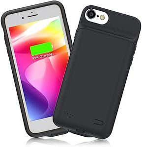 DOKYW Battery Case for iPhone 8/7/6s/6/SE(2020/2022), 6000mAh Portable Rechargeable Protective Charging Case for iPhone 8/7/6/6S/SE, Extended Smart Battery Charger Case for iPhone Se 2020, Black