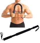 Toyshine Carbon Steel Metal Spring Power Twister 40 kg Bar Equipment for Upper Body and Arm Strengthening Workout (SSTP, Black)