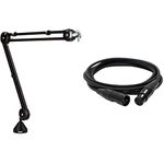 RODE PSA1 Swivel Mount Studio Microphone Boom Arm & Digiflex HXX-10 Performance series Hi-Flex 10' microphone cable