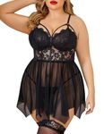 Avidlove Sexy Plus Size Outfits for Women Oversized Flattering Lingerie Corset Wedding Lingerie for Bridal Black