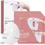 Elvira Bio-Collagen Face Mask - Deep Hydrating Overnight Face Mask, Korean Skincare, Facial Treatments & Masks for Women - Firming and Moisturizing, 4-Pack