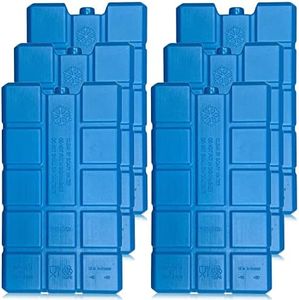 VIROSA Freezer Ice Blocks | Pack of 6 | Reusable and Space Saving | Ideal for keeping Food and Drinks cold and LONG LASTING in Lunch Boxes, Ice Box, Beach, Picnic, Fishing and Camping