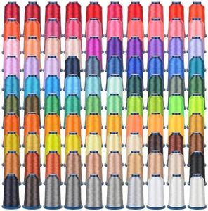 RICHWORD Embroidery Thread Kit 100 Colors Each Spool 4000M (4374Y) 40WT (108D/2) Polyester Thread for Commercial and Domestic Embroidery Machines