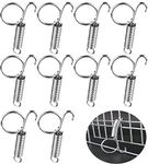 Rabbit Cages Spring Door Latch,10 PCS Spring Hooks for Rabbit Cage Multifunctional Spring Cage Latch Cage Door Spring Hook for Fixing Rabbit, Dog, Cat, Parrot, Guinea Pig, Bunny, Pet Cage Door