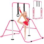 EVERYMILE Gymnastics Bars, Junior Training Kip Bar Gymnastics Equipment for Home,Adjustable Height Folding Horizontal Bar with Gymnastic Rings for Kid