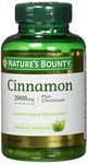 Nature's Bounty Cinnamon 2000mg Plus Chromium, Dietary Supplement Capsules 60 ea (Pack of 3)