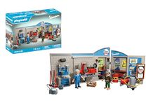 Playmobil 71620 Cars: 60s Vespa Garage, including movable lifting platform, with versatile accessories for an authentic workshop, for vehicle enthusiasts, children and adults