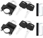 2Pcs Motorcycle Helmet Lock Replacement with Keys Helmet Security Lock Anti-Theft Fixed Multi-Function Lock Accessories for Motorcycles Bicycles