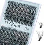 DYSILK Lashes Clusters Lash Extension - Lash Clusters C Curl Individual Lashes 280pcs DIY Lash Extension Clusters 9-16mm Eyelash Clusters Fluffy Lash Clusters Wispy Reusable(40D-Curl-9-16mm Mix)