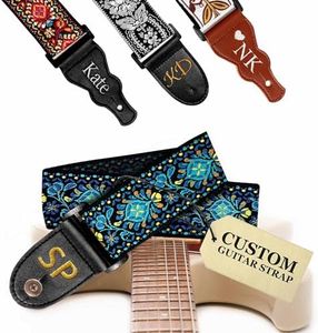 Personalized Guitar Strap Blue Vintage Woven including - 2 Picks + Locks + Secure Button. Add Your Text and We Make It Especially For You . Get Your Own Custom Guitar Strap, No Shipping Cost!