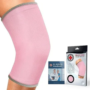 Doctor Developed Knee Brace/Knee Support/Knee Compression Sleeve [single] & Doctor Written Handbook -guaranteed relief for Arthritis, Tendonitis, Injury, (Black/Pink) (Pink, 4X-Large (Pack of 1))
