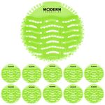 Urinal Screen & Deodorizer (10-pack) by Modern Industrial - Fits Most Top Urinal Brands at Restaurants, Offices, Schools, etc. (Green Mint)