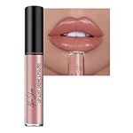 Plumping Lip Gloss,Cream Texture High Shine Lip Gloss,Nude Lip Gloss Lifter Gloss,Waterproof Lipstick,Lightweight Lip Gloss,Long-Lasting,Non Stick Cup Not Fade Velvet Liquid Lipsticks (#02)