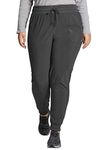 Dickies EDS Essentials Jogger Scrubs for Women, Drawstring Scrub Pants DK065, S, Pewter