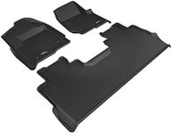 3D MAXpider All-Weather Floor Mats for Ford F-250 / F-350 / F-450 SuperCrew 2017-2023 (1st Row Bench Seat) Custom Fit Car Floor Liners, Kagu Series (1st & 2nd Row, Black)