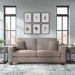 Torque Moscow 2 Seater Fabric Sofa (Beige Brown) 2 Person Sofa, Wooden Sofa Set, Couch for Living Room | 3 Years Warranty