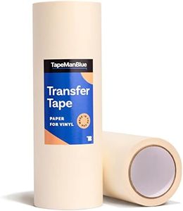 12" x 50' Roll of Paper Transfer Tape for Vinyl, Made in America, Premium-Grade Transfer Paper for Vinyl with Layflat Adhesive for Cricut Vinyl Crafts, Decals, and Letters