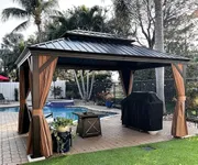 PURPLE LEAF Hardtop Gazebo 10' X 14