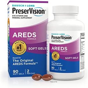 PreserVision Bausch + Lomb AREDS Eye Vitamin & Mineral Supplement Soft Gels, 90 Count Bottle