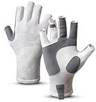 Tough Outdoors UV Fishing Gloves - Fingerless, UPF 50+ Sun Protection - Kayaking & Sailing Gloves