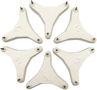 Ceramic Tripod 3-Point Kiln Stilt with Points 2" Apart for Kiln Firing of Ceramic and Pottery Pieces - CONE 03 (Pkg/6)