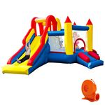 Umbalir 12.3 X 10 FT Inflatable Bounce House with 3 Racing Slides and Ultra-Wide Climbing Wall, Kids Indoor Outdoor Bouncy Castle Inflatable Trampoline for 3-8 yr Kids- Blower Included