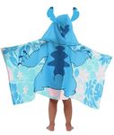 Jay Franco Disney Lilo & Stitch Hooded Bath Towel - Measures 22 x 51 Inches - Soft & Cozy Kids Cotton Pool/Beach Towel