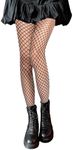 SHENHE Women's 1Pc Sheer Mesh Pattern Tights High Waist Fashionable Sexy Streetwear Fishnet Stockings Hollow Out Black one-size