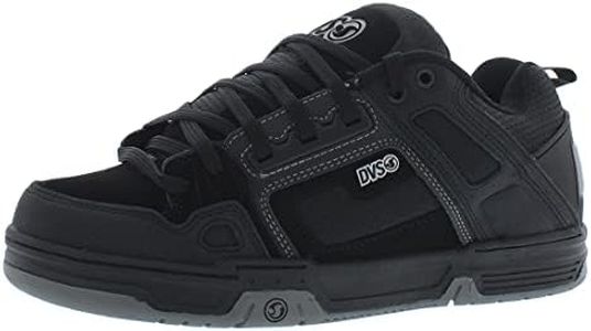 DVS Men's Comanche Skateboarding Shoe, Black Reflective Charcoal New Black, 9