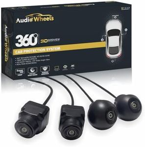 Audio Wheels Universal 360° 3D Bird View Car Security System - 1080P Full HD Surround Camera Kit with CMOS Sensor, Night Vision, Water-Resistant & Parking Assistant | 1-Year Warranty