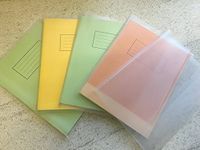 Pack of 10 Quality 9"x7" Plastic Exercise Book Covers - Slip on Jackets