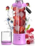 BLENDi X - Large 24 oz BPA-Free USB Rechargeable Personal Travel Blender w/Stainless Steel - Ideal for Protein Shakes, Smoothies, and Mixed Drinks (Purple, 24oz)