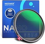 NEEWER 67mm Black Diffusion 1/4 Effect with ND2-ND32 Variable ND Filter 2 in 1, HD Neutral Density Filter with Mist Dreamy Cinematic Features, Water Repellent/Scratch Resistant/Dust Proof, No X Cross