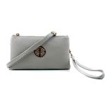 Aossta Womens Small Crossbody Bag for Girls Crossbody Phone Bags Mini Shoulder Handbag With Wristlet Adjustable Strap (Light Grey)